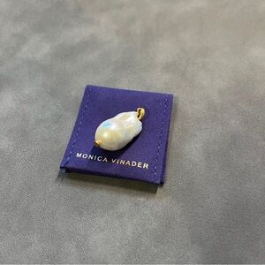 Monica Vinader Large Baroque Pearl Pendant Charm